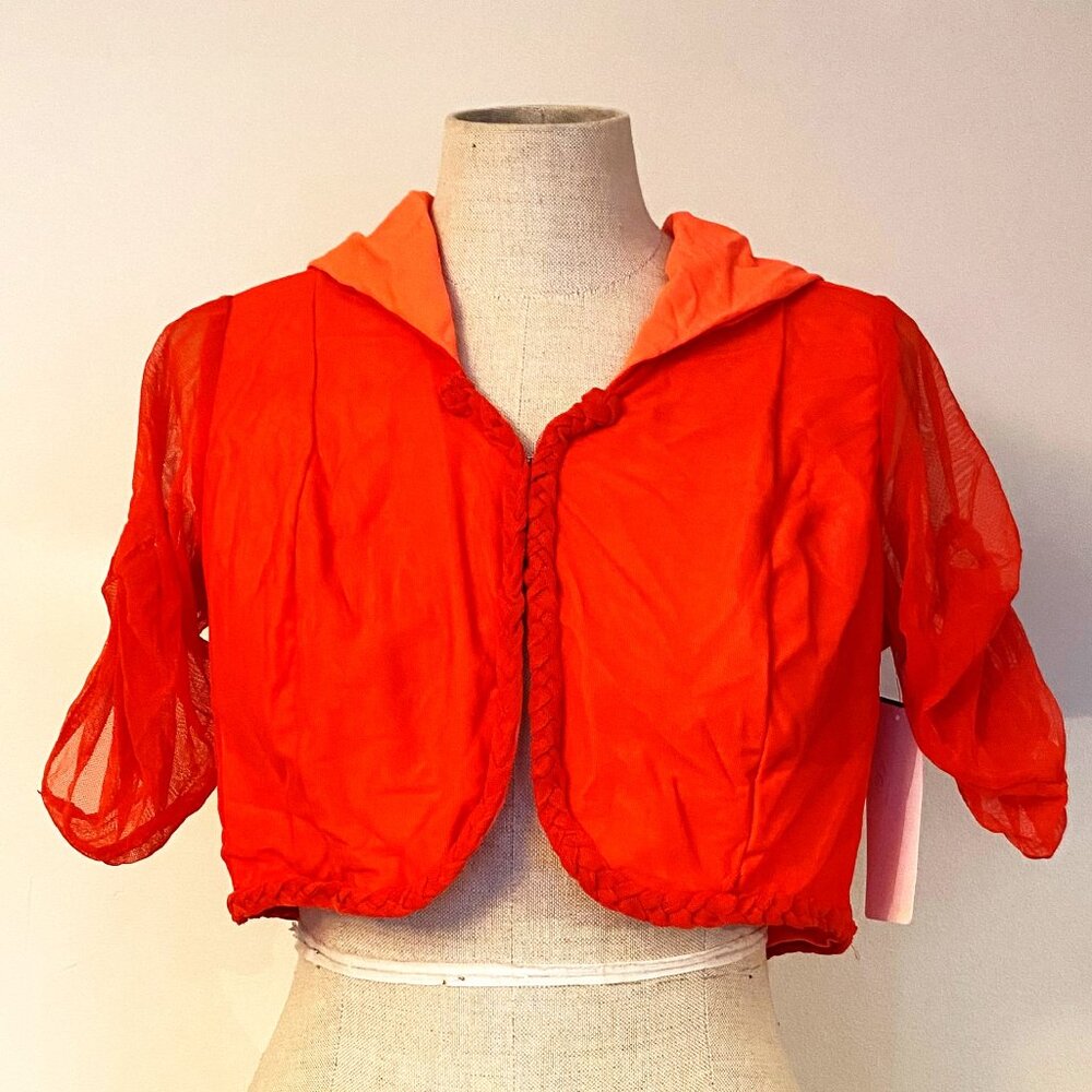 Belafigura Orange Crop-Top Dance Jacket
